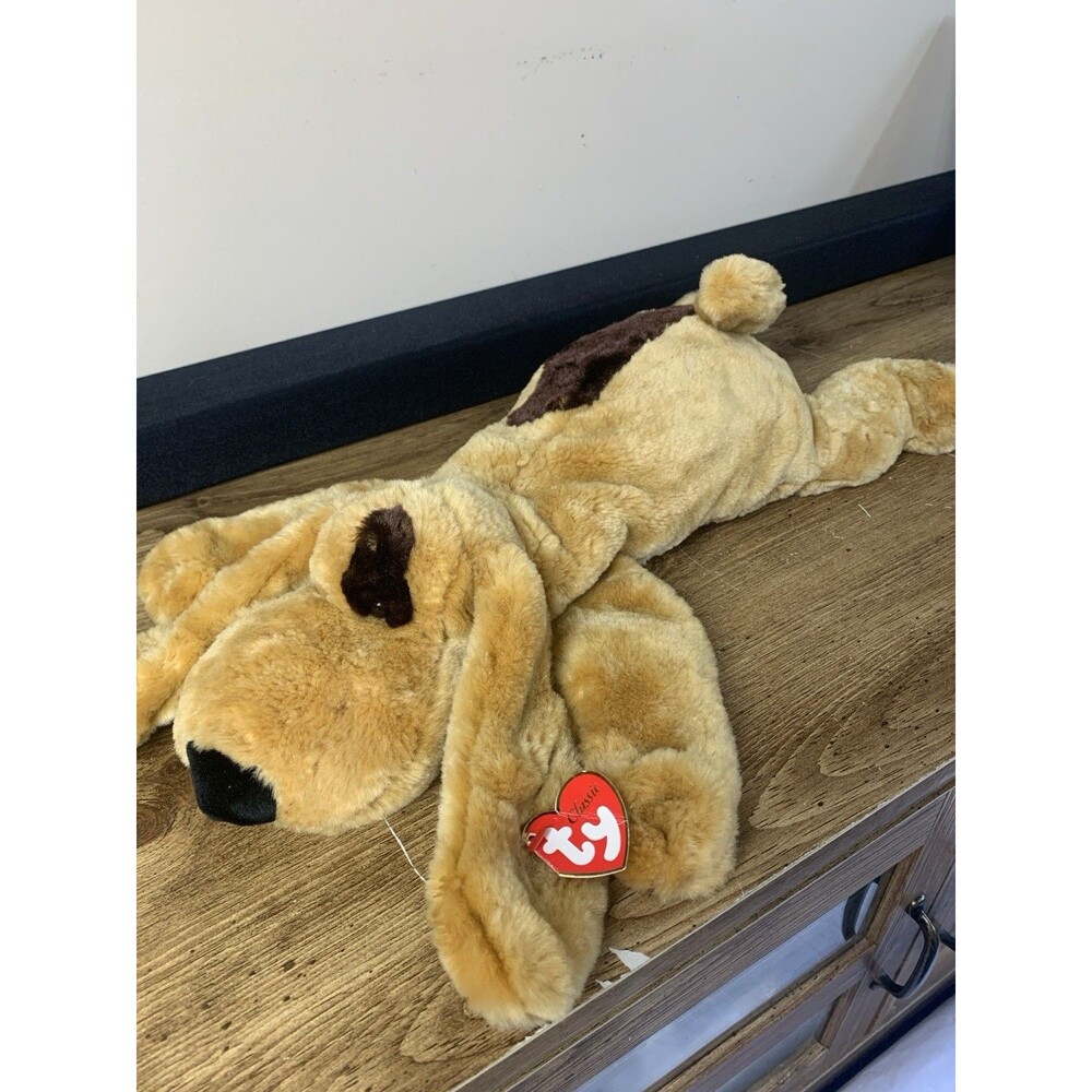 Ty Classic Sniffy Puppy Dog Plush 2001 Tan Brown Hound Soft Cuddly Toy W/Tag